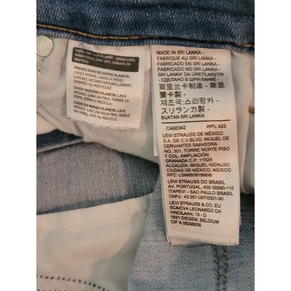 Levis Womens 725 High Rise Cut-off Denim Shorts Size 30 Blue - Picture 7 of 7